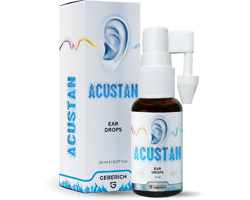 ACUSTAN es un remedio eficaz y natural para combatir las enfermedades del oído. Gracias a su composición única a base de extractos naturales, las gotas alivian rápidamente el dolor, reducen la inflamación y ayudan a mantener la salud auditiva. Su uso preventivo ayuda a prevenir molestias y reducir el riesgo de infección de oído..