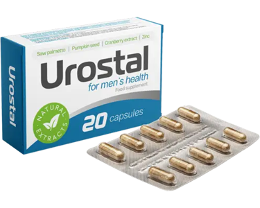 Urostal è un integratore naturale in capsule, sviluppato appositamente per supportare la salute della prostata e del sistema urinario negli uomini. Aiuta a ridurre la minzione frequente, specialmente di notte, alleviare il fastidio e la pressione nell’addome inferiore e migliorare il benessere generale e i livelli di energia. L’assunzione regolare di Urostal supporta la funzione delle vie urinarie e uno stile di vita attivo, senza interferire con le attività quotidiane..